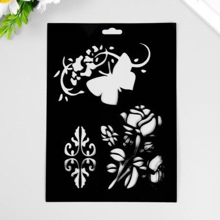 Plastic stencil "Spring" 14.5x20cm