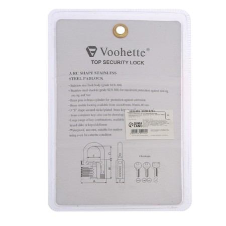 The castle is hinged, 70 mm, copper cylinder, moisture -proof, short puff, 3 keys mix-16