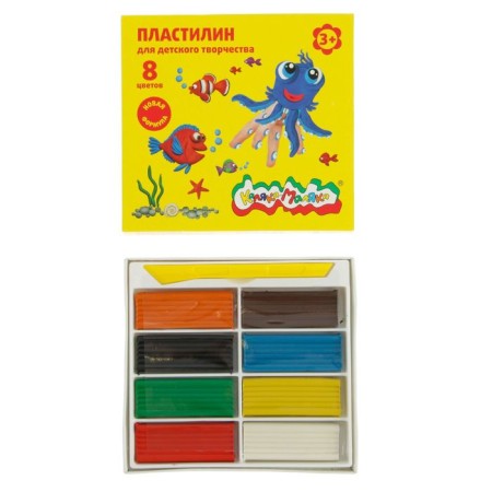 Plasticine 8 colors 120 g "Kalyak-Malyak", with a stack