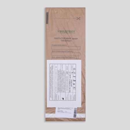 Crafts from craft-paper are self-plain. For steam, air, ethylenexide sterilization, 100 x 250-2