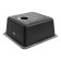 Sin for a kitchen made of stone Zein 27/Q4, 463 x 433 mm, rectangular, overflow, black color