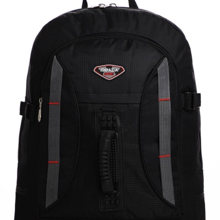 Tourist backpack on lightning, 4 outer pockets, black color-4