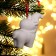 Christmas tree decoration for coloring "Unicorn in a cap" with a suspension, brush