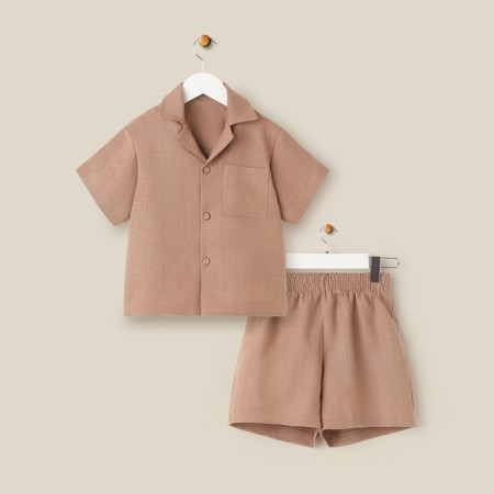 DECHIPARY HOME HOME (shirt and shorts) SL Home P 38 (146-152), coffee-8