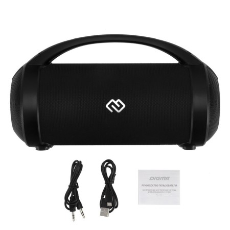 Column port. Digma S-17 Black 8.5W 1.0 BT/3.5JACK/USB 10M 1500MAH-5
