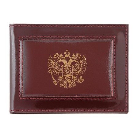 Cover for certificate with a window, red color