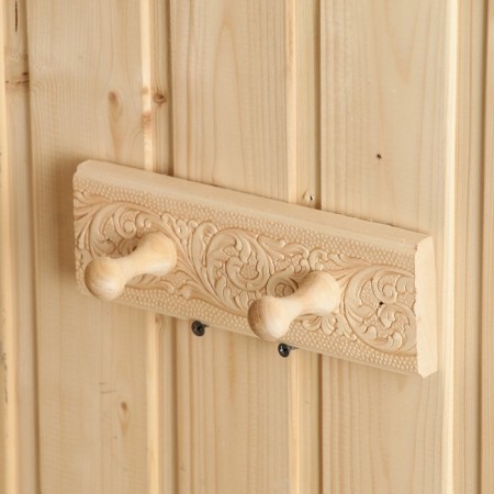Ban "Classic" 2 hooks, linden, 20x2.5x6.5 cm Russian patterns-1