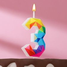 Candle in the cake on the skewer 