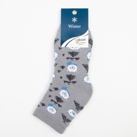 Women's socks, gray color, size 23-25-4