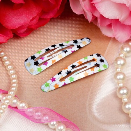 Invisibility for hair "Bright" (set 10 pcs) 4.8 cm stars-1