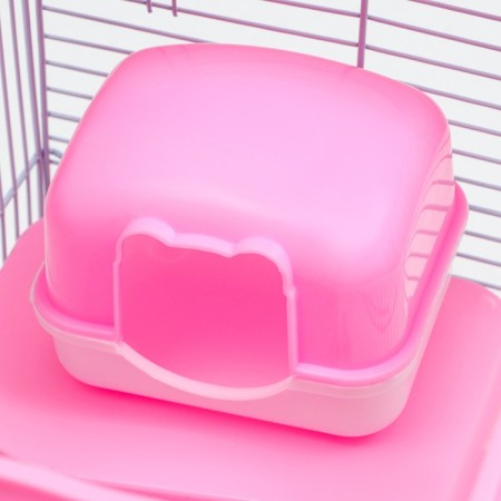 The cage for rodents "Pigzon", 27 x 21 x 27 cm, pink-7