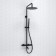 The shower system wasserkraft a288.258.217.bm Thermo, tropical shower, thermostat, black