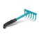 Small straight rakes, 6 teeth, length 38 cm, metal, metal handle