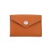Cartholder, genuine leather, orange 10x8.5x1.5 cm