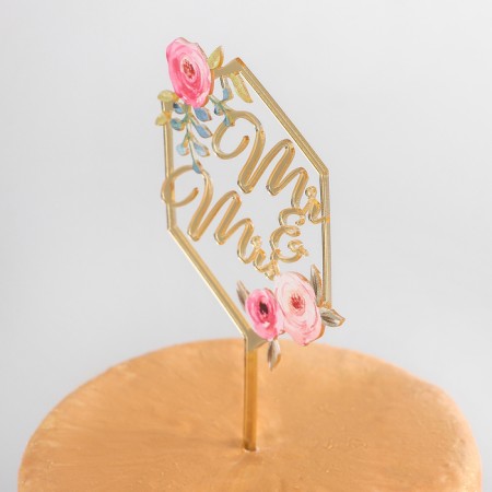 Topper for the newlyweds Cake, 15 × 9.5 cm-2