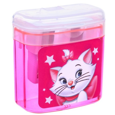 Plastic sharpener with container, double, mix, cats aristocrats-3