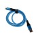 MicroUSB cable - USB, 2.4 A, TPE braid, thickened, 1 meter, blue