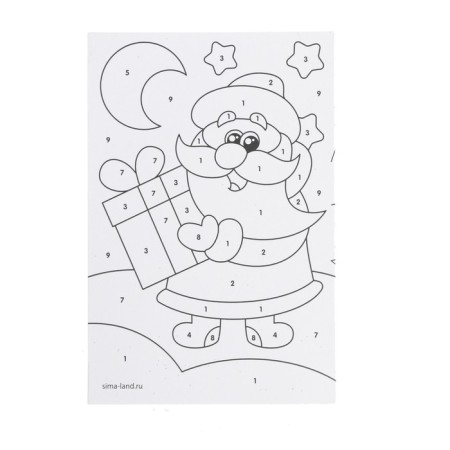 New Year's fresco on the postcard "New Year! Father Frost"-3
