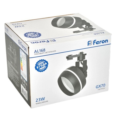 Single -phase track lamp Feron AL168, IP20, GX70, 23 W, 128x128x160 mm, Black color-4