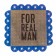 Cookie box, confectionery packaging with PVC lid, For Real Man, 18 x 18 x 3 cm