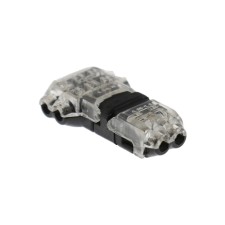 Connector T-shaped, piercing type, under two wires 0.5-0.75 mm2, black, set 5 pcs