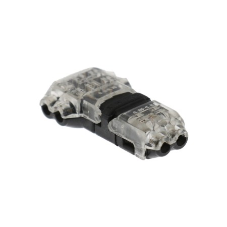 Connector T-shaped, piercing type, under two wires 0.5-0.75 mm2, black, set 5 pcs