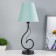Lamp table Marcel 1x15W E14 18x18x42cm black/delicate turquoise Risalux