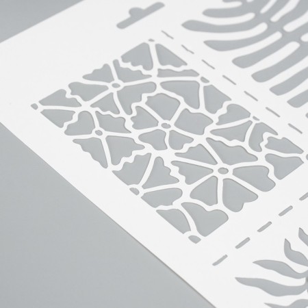 A set of plastic stencils "Tile", 3 pcs-2