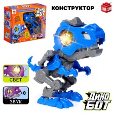 UNICON Конструктор динозавр, с звук и свет эффект, 3 шт AG13 батарейки входят, цвет МИКС