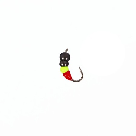Mormyshka Wolfram Marlin’s Murash No. 3, 4 mm, 1 g, lemon color, black, 10 pcs.