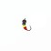 Mormyshka Wolfram Marlin’s Murash No. 3, 4 mm, 1 g, lemon color, black, 10 pcs.