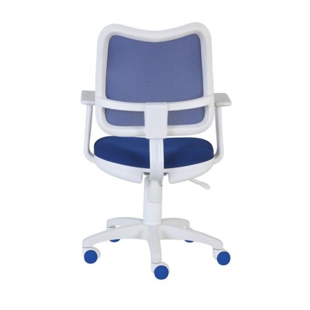 A chair bureaucrat, with an armrest, blue, back mesh, white plastic, ch-w797/bl/TW-10-1