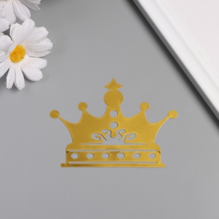 Stick paper, plastic "Crown" gold shine set 12 pcs 3 sizes-1