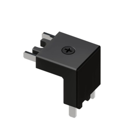 Connector Corner internal for the ARTE LAMP Rapid-CCCESSORES A613606V, 1.9x2.6x2.6 cm, black