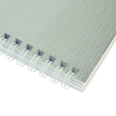Note book A6, 80 sheets on the crest of Metallic, boumvinyl cover, silver-2