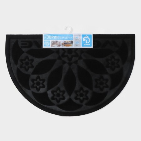 Mat with a moisture -drowning half -rounded without a trim “fan”, 50 × 80 cm, color mix-11