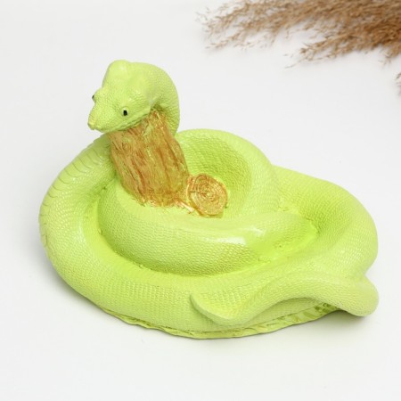 Figure "Snake on the branch" Saladovaya, 16x20cm-1
