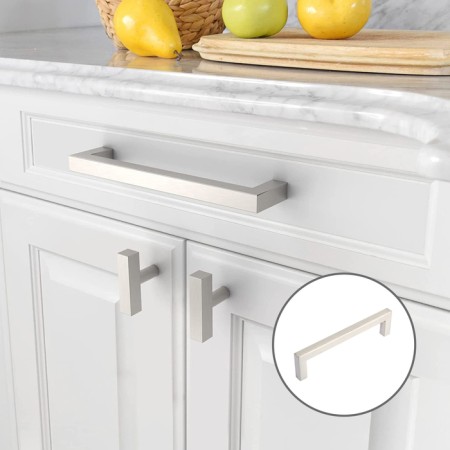 Square Cappio RSC008 Square handle, stainless steel, m/o 128 mm, silver color