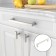 Square Cappio RSC008 Square handle, stainless steel, m/o 128 mm, silver color