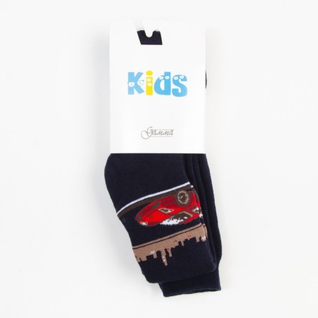Pantyhose children's terry "Machine" color dark blue, height 110-116-3