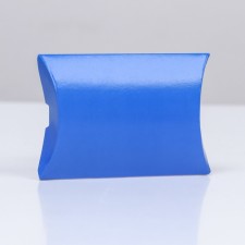 Folding box, pillow, blue, 11 x 8 x 2 cm,