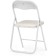 Fold 1 Metal Carcass chair, metal/eco -leather, white/beige 43x40x77 cm