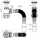 Siphon for the Aquant, 1 1/4 sink, with an elongated neck, with a flexible pipe 40x40/50 mm