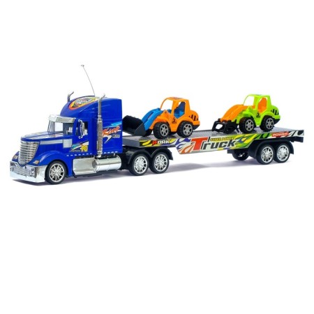 Avtobos radio -controlled truck, with tractors, works from batteries, mix-4