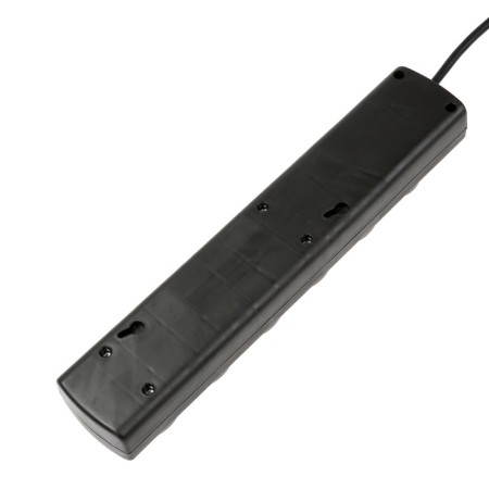 Luazon Lighting network filter, 5 outlets, 5 m, 2200 W, 3x0.75 mm2, 10 A, 220 V, with a fuse, black-6
