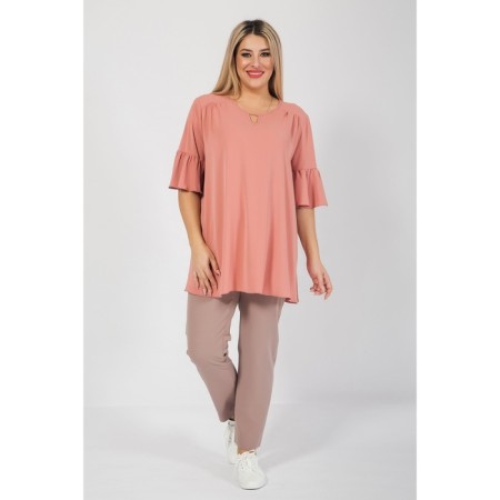 Female blouse, size 56, powder color-2