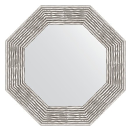 Mirror in the baguette frame, a wave of chrome 90 mm, 56.6x56.6 cm
