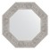 Mirror in the baguette frame, a wave of chrome 90 mm, 56.6x56.6 cm
