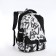 School backpack on lightning, 5 pockets, black/gray color