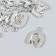 Decor Metal for creativity "Snow and horse" silver 388 2.2x1.7 cm